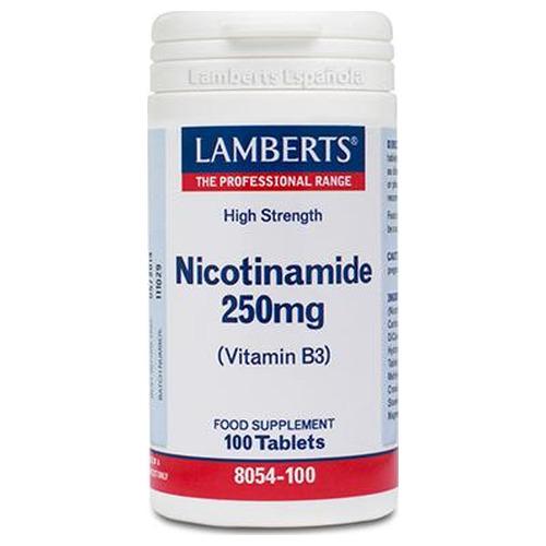 Nicotinamida 250 mg - Lamberts - 100 comprimidos