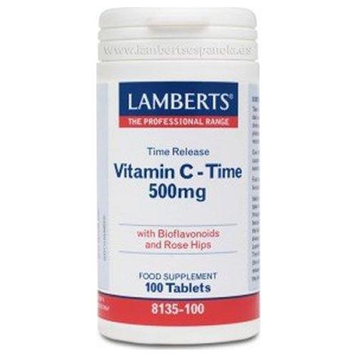Vitamina C - Liberación Sostenida 500 mg - Lamberts - 100 comprimidos