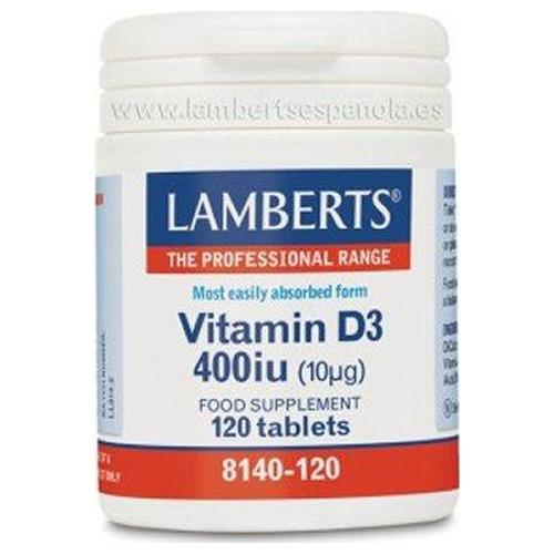 Vitamina D3 Natural 400 UI - Lamberts - 120 comprimidos