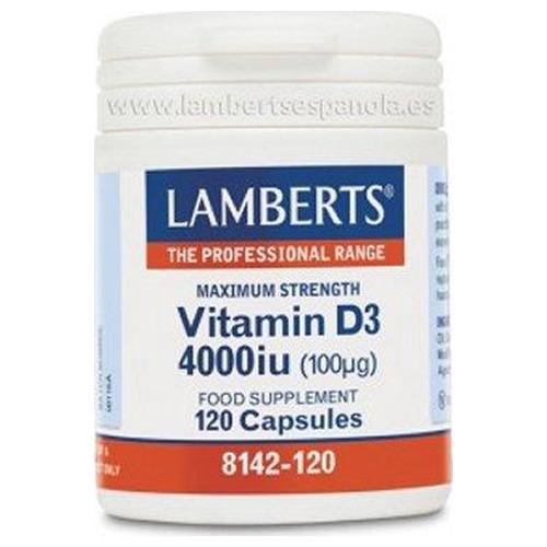 Vitamina D3 Natural 4.000 UI - Lamberts - 120 comprimidos