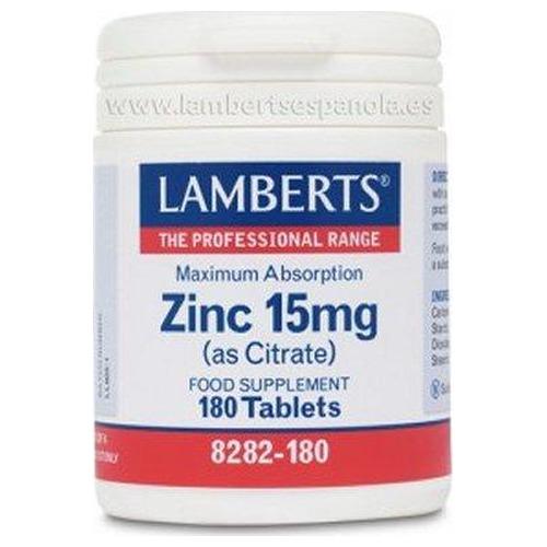 Zinc 15 mg - Lamberts - 180 comprimidos