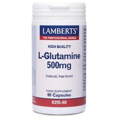 L-Glutamina 500 mg - Lamberts - 90 cápsulas