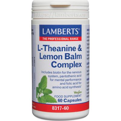 Complejo de Teanina y Bálsamo de Limón - Lamberts - 60 Tabletas