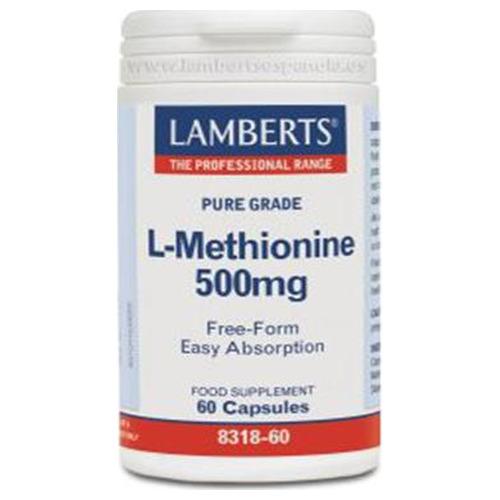 L-Metionina 500 mg - Lamberts - 60 cápsulas