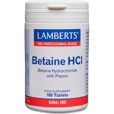 Betaína HCI - Lamberts - 180 comprimidos