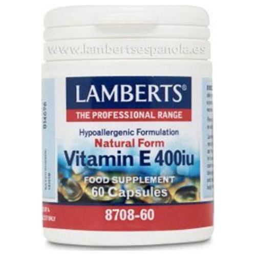 Vitamina E Natural 400 UI - Lamberts - 60 cápsulas