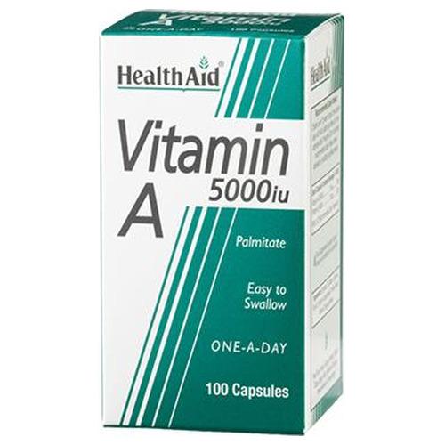 Vitamina A 5.000 UI - HealthAid - 100 cápsulas