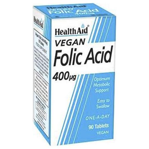 Ácido Fólico 400 ui - HealthAid - 90 comprimidos