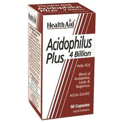 Acidophilus Plus (4.000 millones) - HealthAid - 60 cápsulas