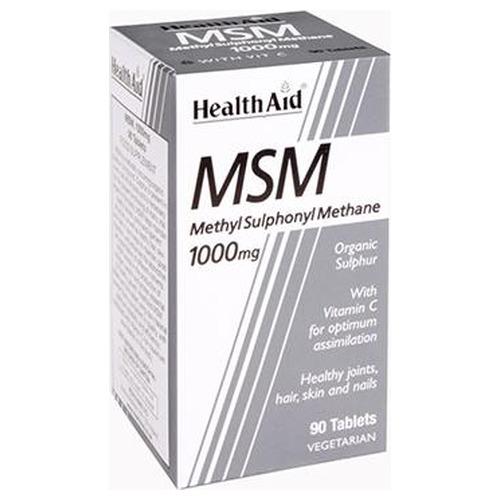 MSM (Metilsulfonilmetano) 1.000 mg - HealthAid - 90 comprimidos