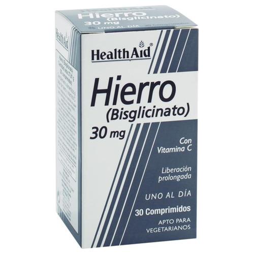 Hierro (Bisglicinato) 30 mg - HealthAid - 30 comprimidos