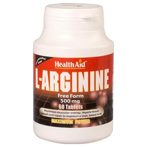 L-Arginina 500 mg - HealthAid - 60 comprimidos