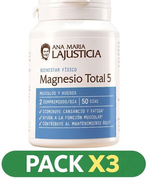 Pack 3 Magnesio Total 5 Sales - Ana María Lajusticia - 100 comprimidos