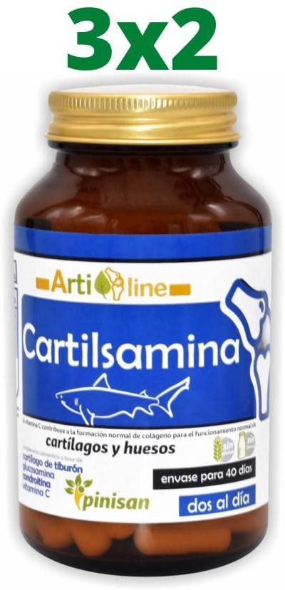 Pack 3x2 Cartilsamina - Pinisan - 40 cápsulas