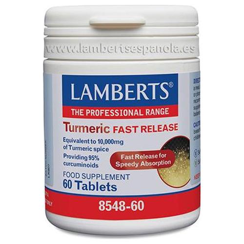 Cúrcuma - Liberación Rápida - Lamberts - 60 comprimidos