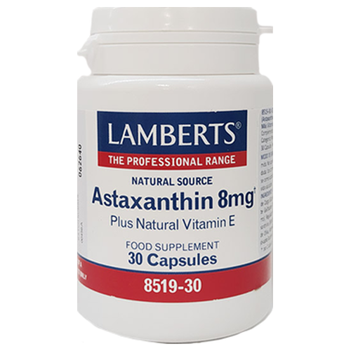 Astaxantina 8 mg - Lamberts - 30 cápsulas