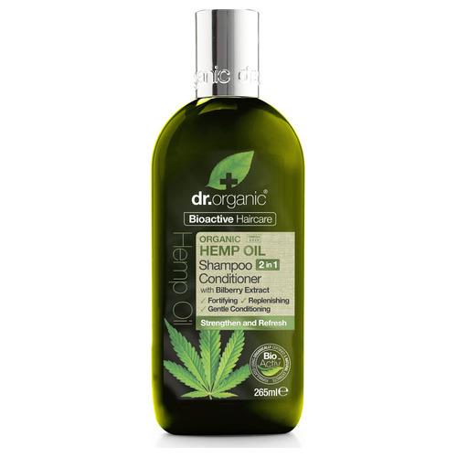 Champu & Acondicionador de Cañamo - Dr. Organic - 265 ml.