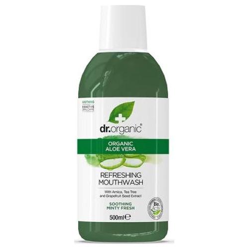 Enjuague Bucal de Aloe Vera0 m - Dr. Organic - 500 ml.