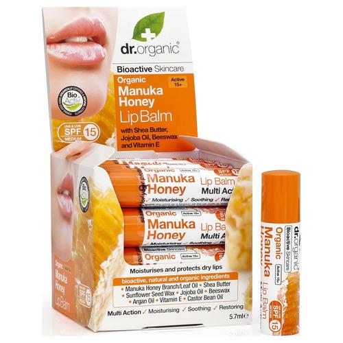 Balsamo Labial de Miel de Manuka - Dr. Organic - 5,7 ml.