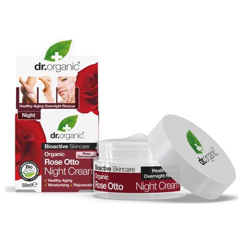 Crema de Noche Rose Otto - Dr. Organic - 50 ml.