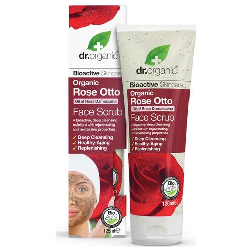 Exfoliante Facial Rose Otto - Dr. Organic - 125 ml.