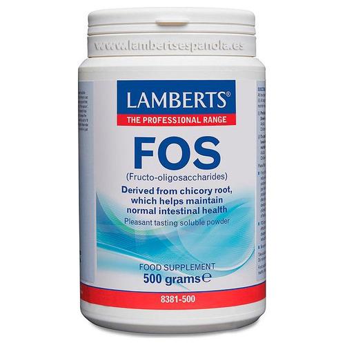 FOS Fructo-oligosacáridos en Polvo - Lamberts - 500 grs
