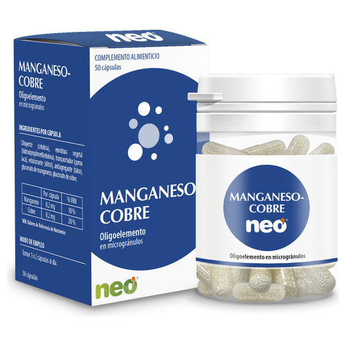 Microgranulos Manganeso Cobre - Neovital - 50 cápsulas