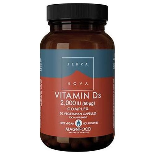 Vitamina D3 2.000 UI (50 μg) Complex - Terranova - 50 cápsulas