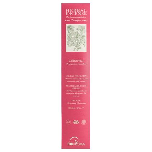 Incienso Eco Bioaroma De Geranio 12 Varillas