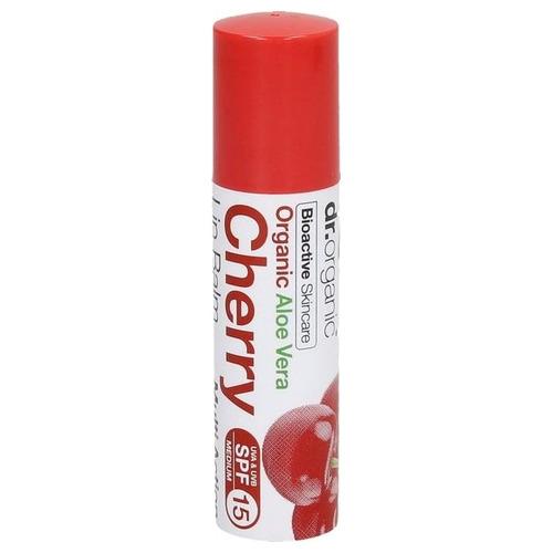 Balsamo Labial de Aloe Vera y Cereza - Dr. Organic - 5,7 ml.