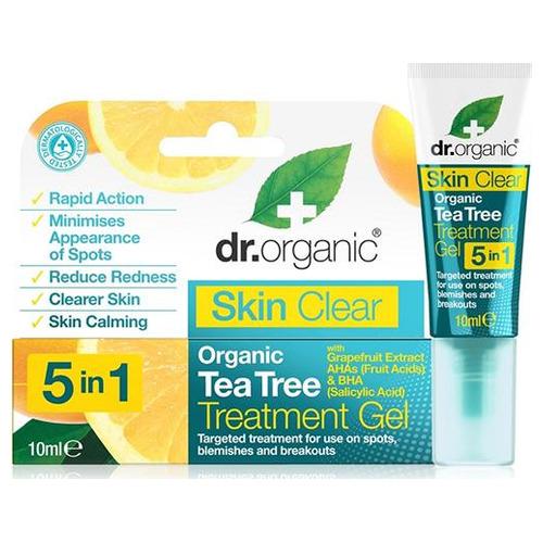 Tratamiento en gel 5 en 1 Skin Clear - Dr. Organic - 10 ml.
