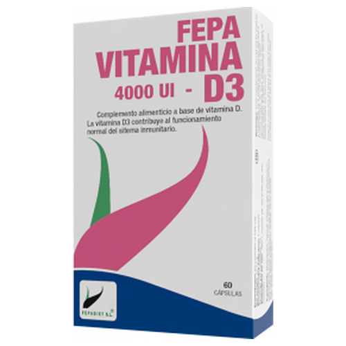 Fepa-Vitamina D3 4000 ui. - Fepadiet - 60 cápsulas