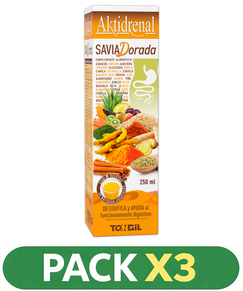 Pack x3 Aktidrenal - Savia Dorada - Tongil - 250 ml.