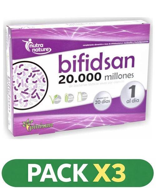 Pack x3 Bifidsan - Pinisan - 20 cápsulas