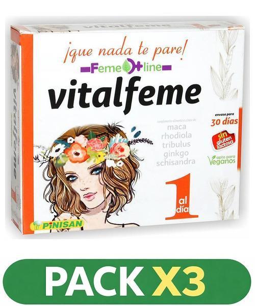 Pack x3 Feme Line - Vitalfeme - Pinisan - 30 cápsulas