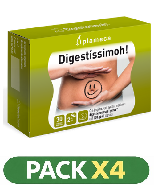 Pack x4 Digestíssimoh! - Plameca - 30 cápsulas