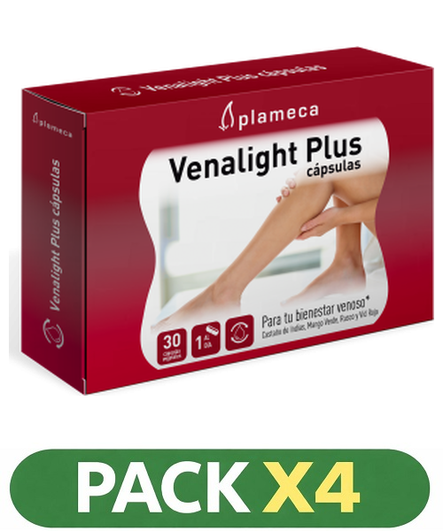 Pack x4 Venalight Plus - Plameca - 30 cápsulas