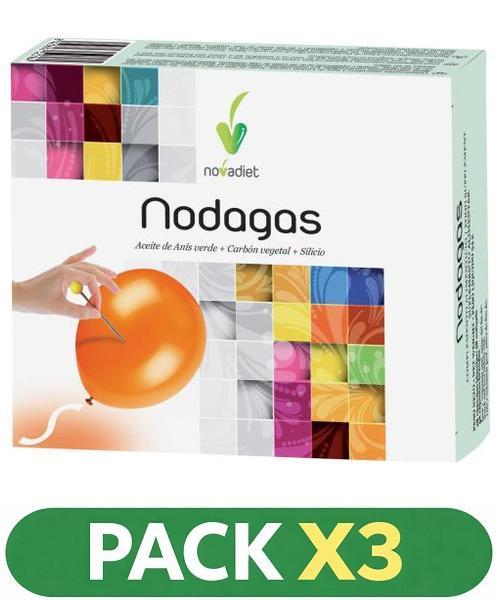 Pack x3 Nodagas - Novadiet - 48 cápsulas