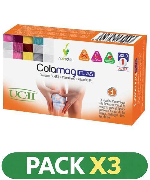 Pack x3 Colamag Flas - Novadiet - 30 comprimidos