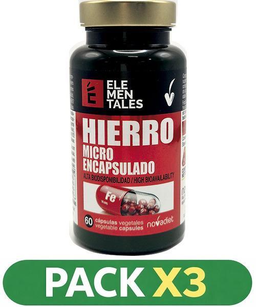 Pack x3 Hierro Microencapsulado - Novadiet - 60 cápsulas vegetales