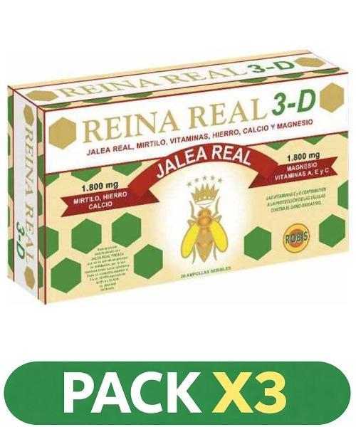 Pack x3 Reina Real 3D - Robis - 20 viales