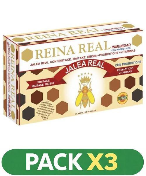 Pack x3 Reina Real Inmunidad + Probióticos - Robis - 20 viales