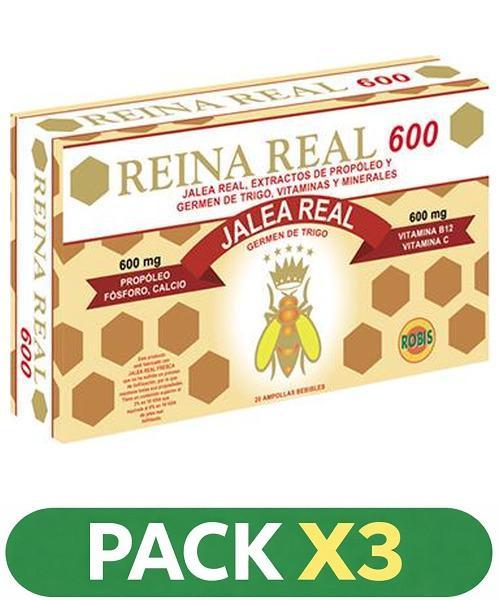 Pack x3 Reina Real  600 - Robis - 20 ampollas