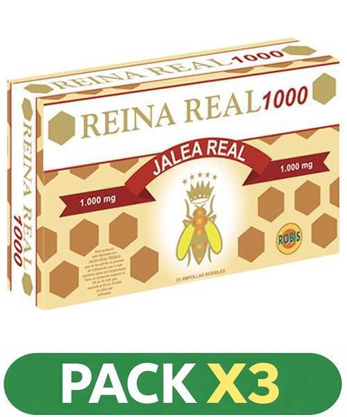 Pack x3 Reina Real 1.000 - Robis - 20 ampollas
