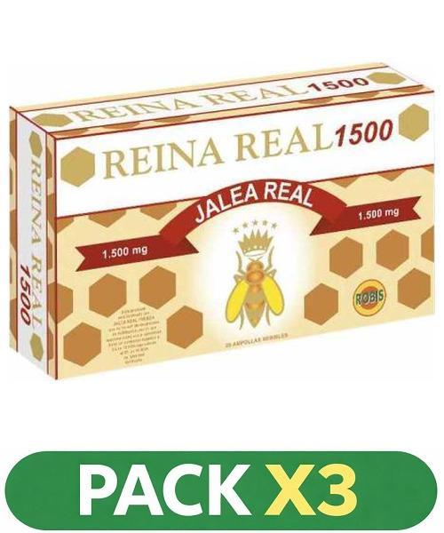 Pack x3 Reina Real 1.500 - Robis - 20 ampollas