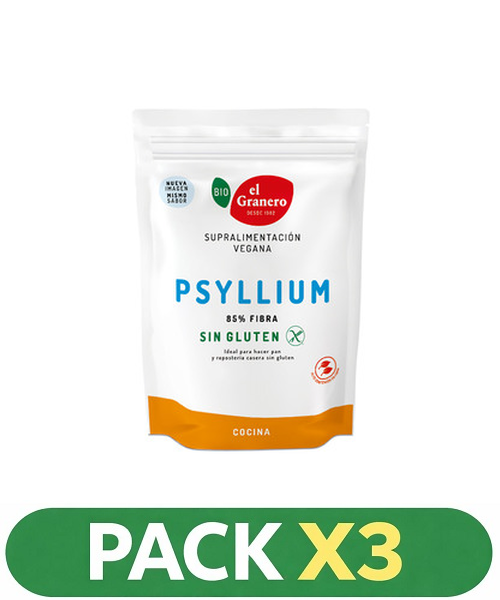 Pack x3 Psyllium Sin Gluten BIO - El Granero - 125 gramos