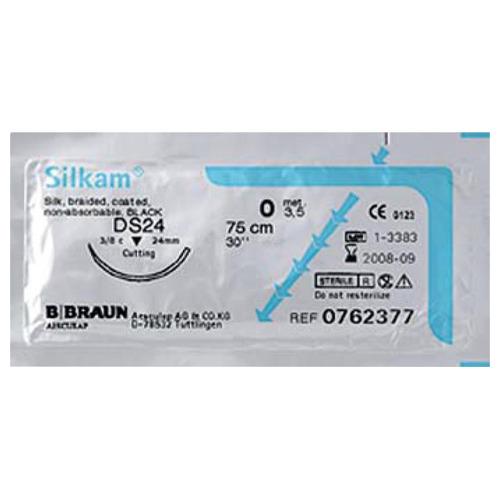 Sutura Silkam Black 0 Hs26 75cm 12ud Braun