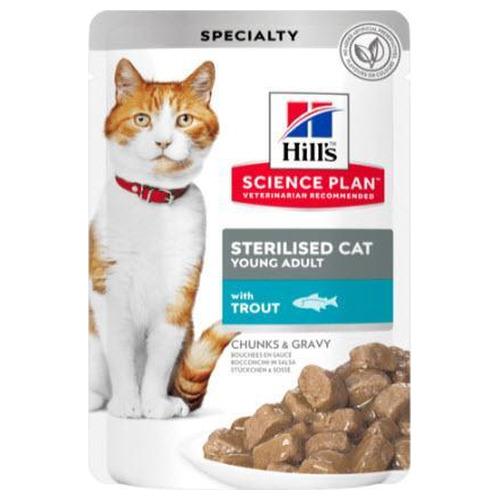 Hill's Hsp Feline Sterilised Trucha Pouch Caja 12x85gr