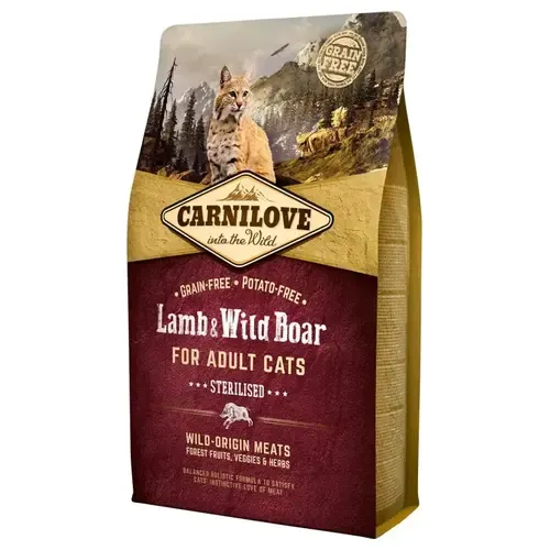 Carnilove Feline Adult Sterilised Cordero Jabali 2kg