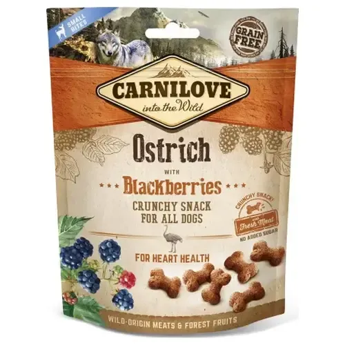 Carnilove Canine Crunchy Snack Avestruz Moras Caja 6x200gr